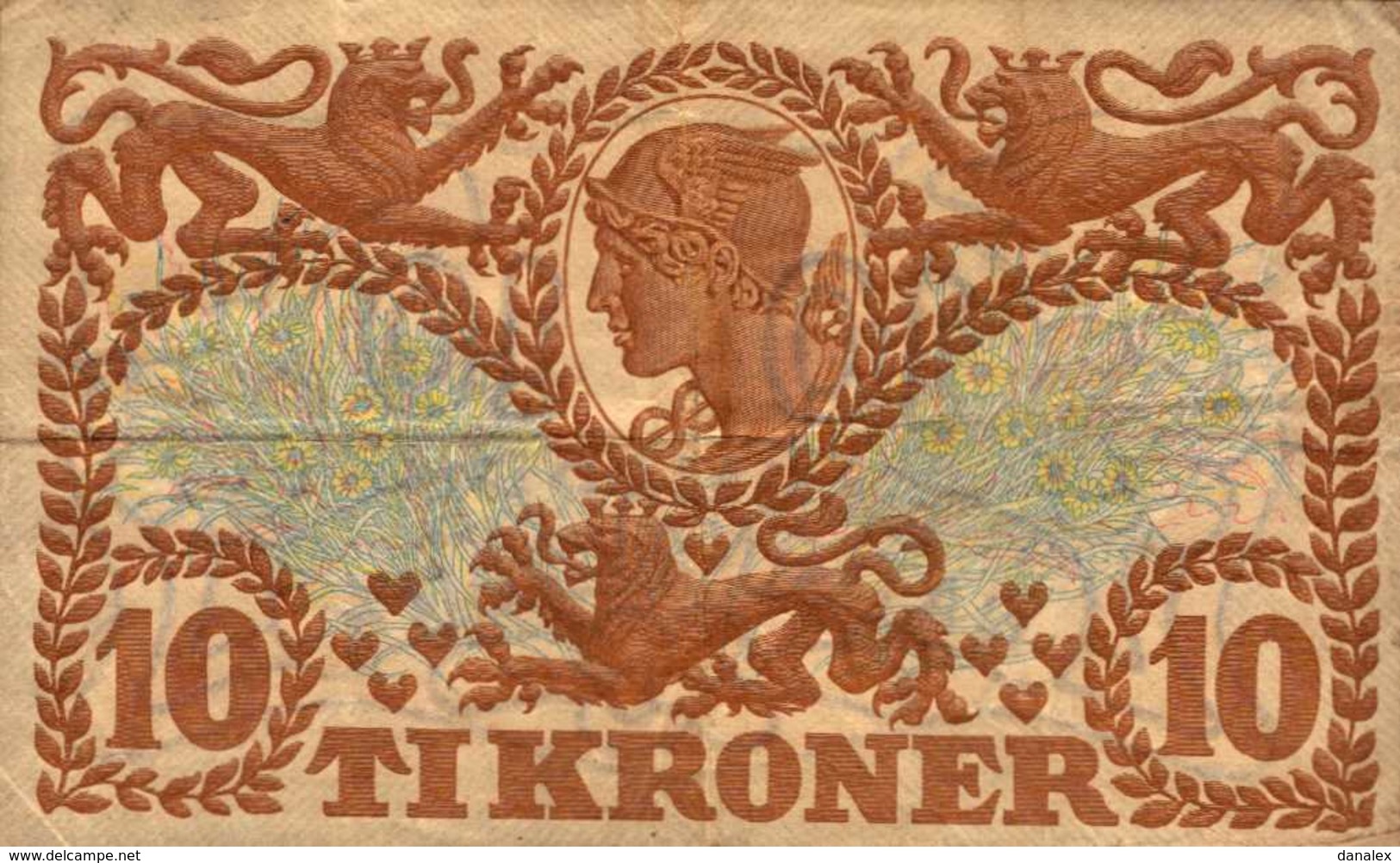 DANEMARK 10 KRONER De 1943 Pick 31o - Danemark