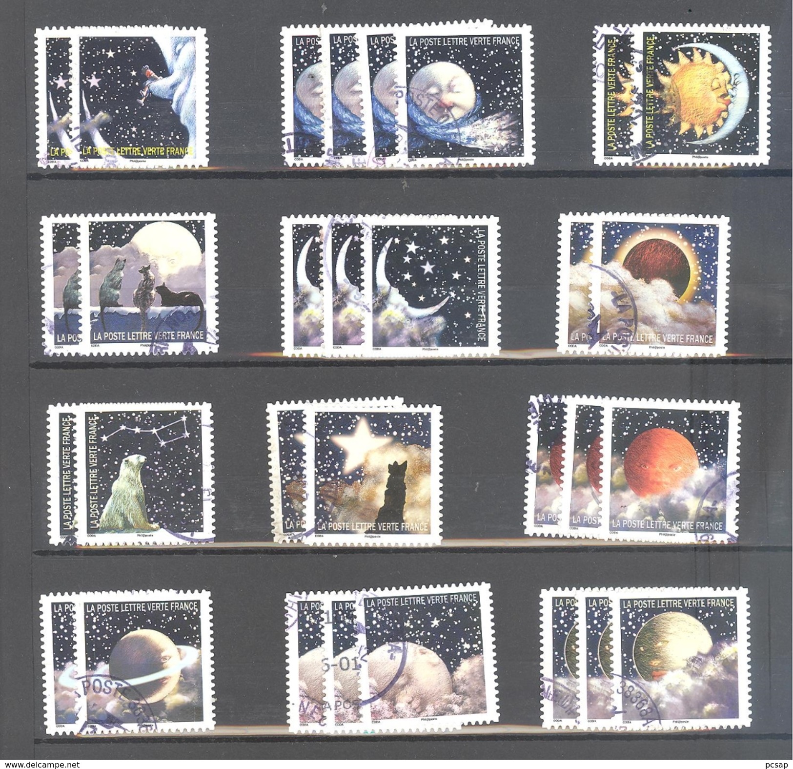 France Autoadhésifs Oblitérés (lot De 30 Timbres : Correspondances Planétaires) (Cachet Rond) - 2010-.. Matasellados