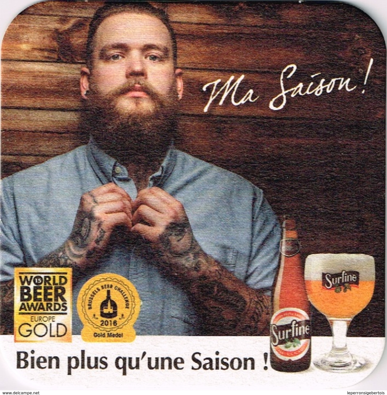 Brasserie Dubuisson - Sous Bock - Surfine - Ma Saison - 2 Scans - Bierviltjes