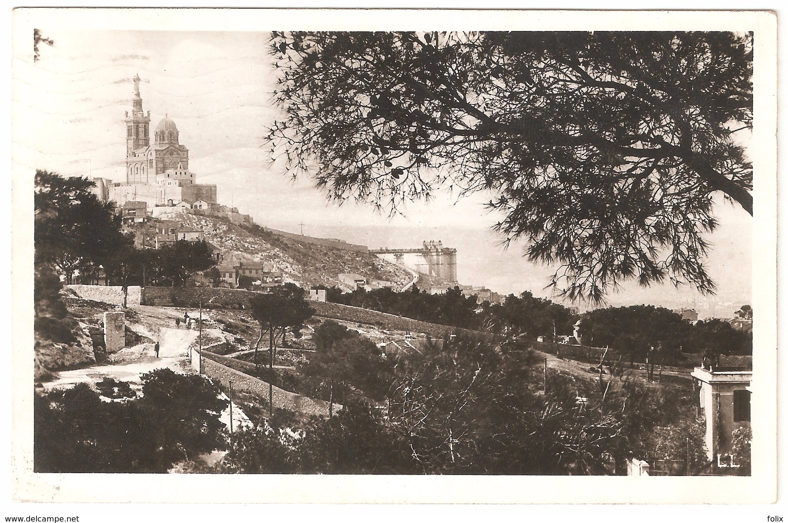 Marseille - Notre-Dame De La Garde à Travers Les Pins - Carte Photo - 1939 - Non Classificati