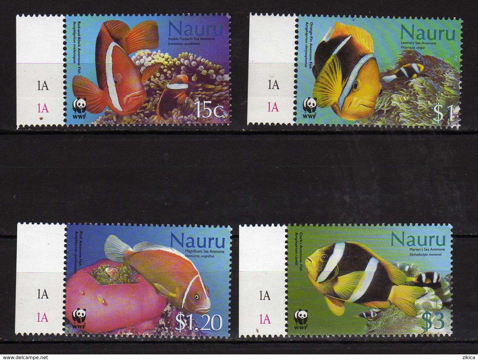 Nauru 2003 WWF Endangered Species - Sea Anemones And Anemonefish. Fishes.MNH - Nauru