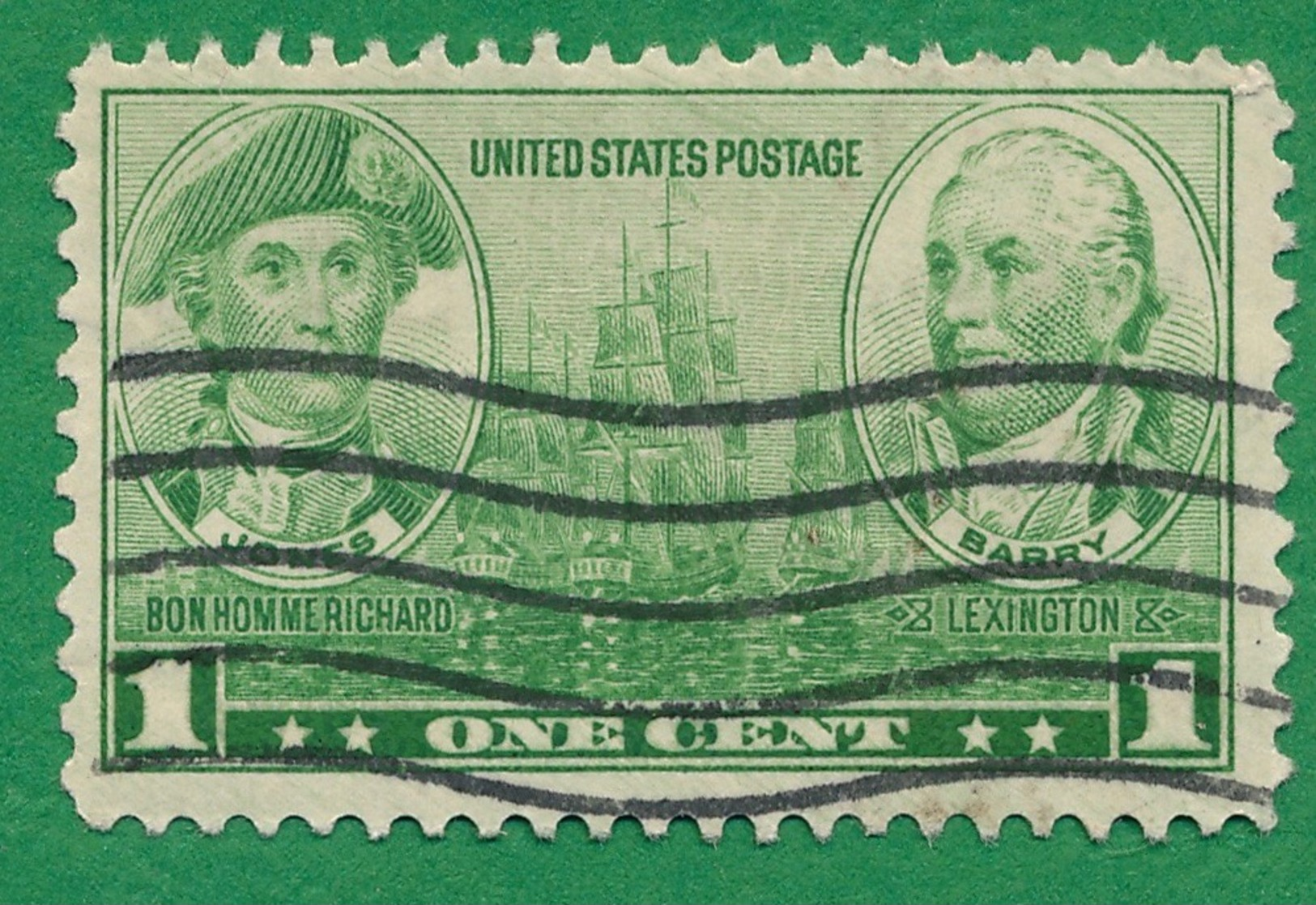United States - 1936-37 - John Paul Jones & John Barry - Scott #790 - Used Stamps