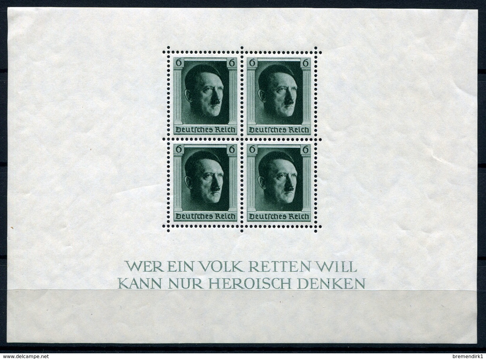 33404) DEUTSCHES REICH Block 7 Gefalzt Aus 1937, 24.- &euro; - Ungebraucht