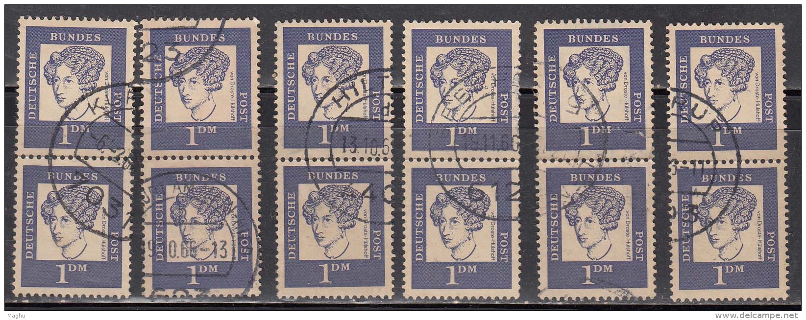 1Dm Used Pairs 1951, Annette Von Droste-Hülshoff, Germany, Writer Die Judenbuche, Poet, Music Composer, Havixbeck Born - Gebraucht