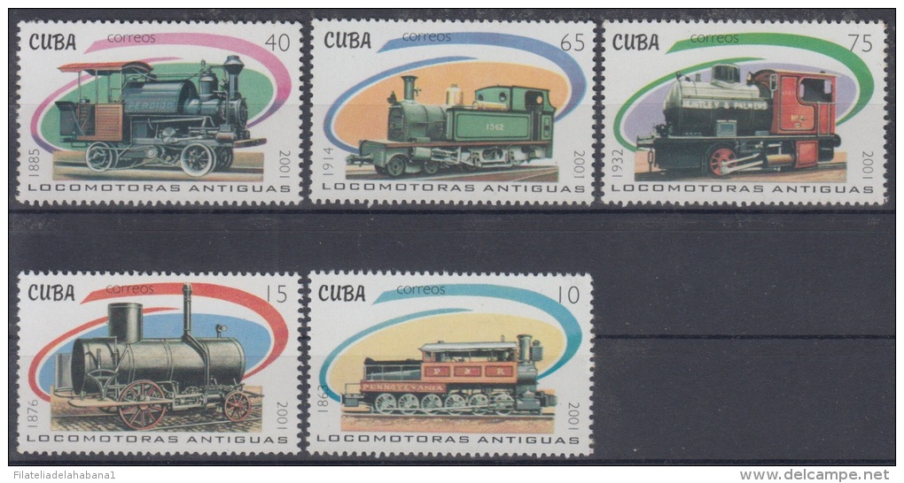 2001.38- * CUBA 2001. MNH. LOCOMOTORAS ANTIGUAS. FERROCARRIL. RAILROAD. RAILWAYS. LOCOMOTIVE. TRAIN. - Ungebraucht