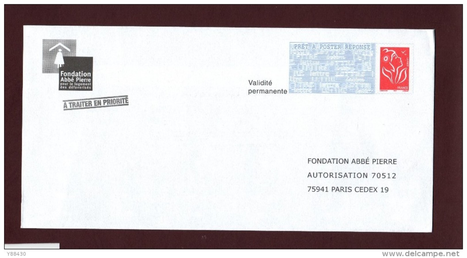 PAP - N° Au Dos : 05 R 455 - Repiquage Lamouche - Neuf ** -  Fondation Abbé Pierre  - Voir Scannes Face & Dos - Prêts-à-poster:Answer/Lamouche