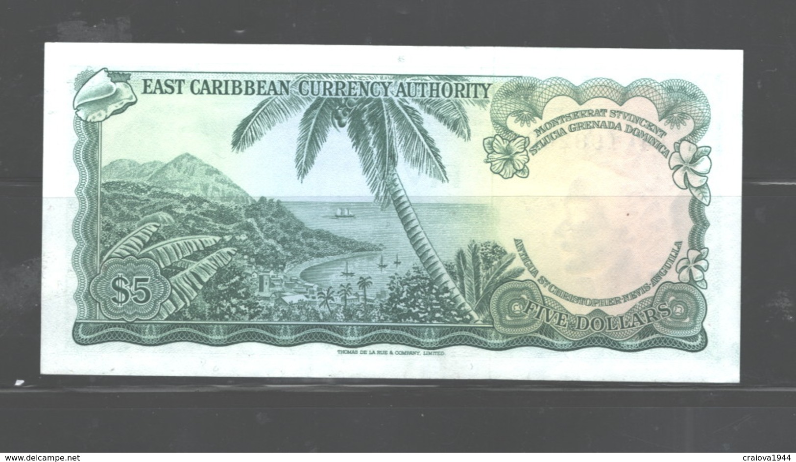 EAST CARIBBEAN CURRENCY AUTHORITY $5 1965, IN MY OPINION IS UNC - East Carribeans