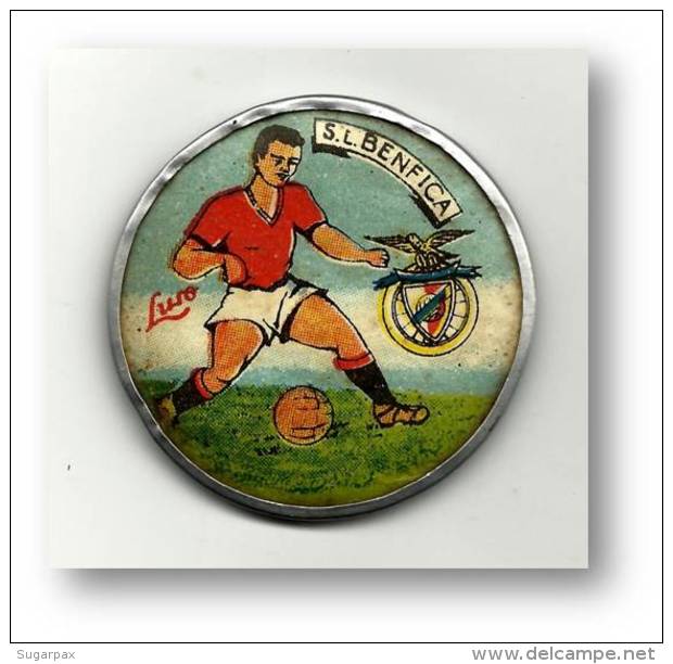 Sport Lisboa E BENFICA - LUSO Pocket Mirror ( R = 64 Mm ) Mirroir De Poche - Portugal - 2 Scans - Altri & Non Classificati