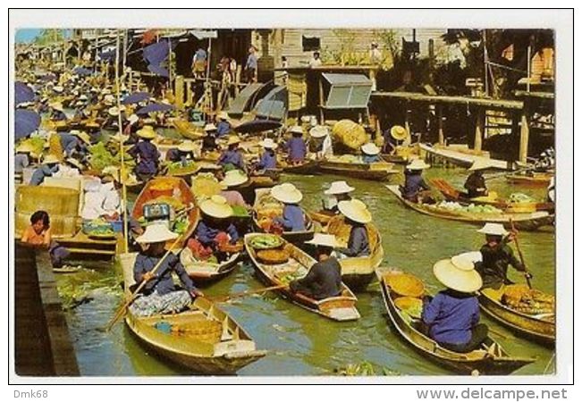 THAILAND - FLOATING MARKET AT DAMNONSADUOK - EDIT PHORN THIP  1960s /70s ( 885 ) - Autres & Non Classés