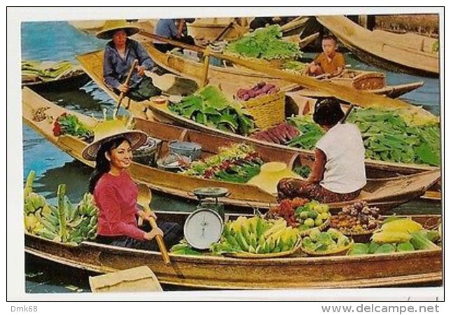 THAILAND - WAT SAI FLOATING MARKET - THONBURI - 1960s /70s ( 883 ) - Autres & Non Classés