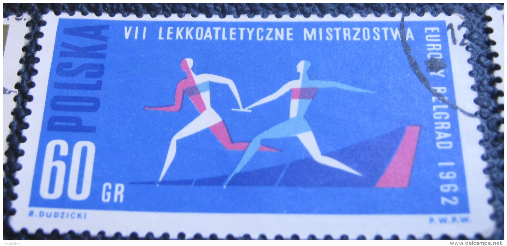 Poland 1962 European Athletics Championship Belgrade 60gr - Used - Used Stamps