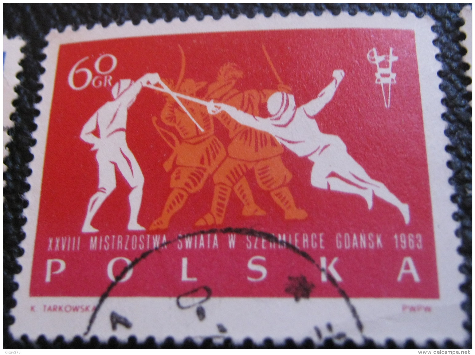 Poland 1963 28th World Fencing Championship Gdansk 60gr - Used - Used Stamps