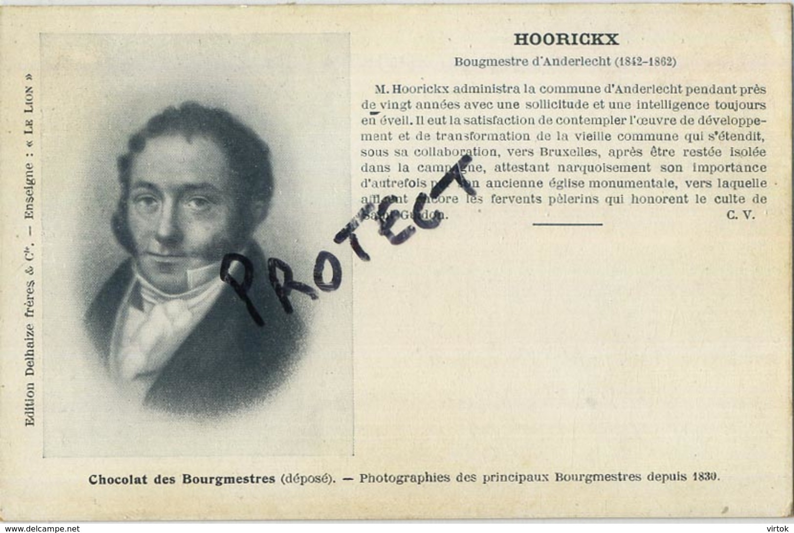 Anderlecht : Bourgmestre - Burgemeester : Hoorickx   ( See Scans For Detail ) - Anderlecht