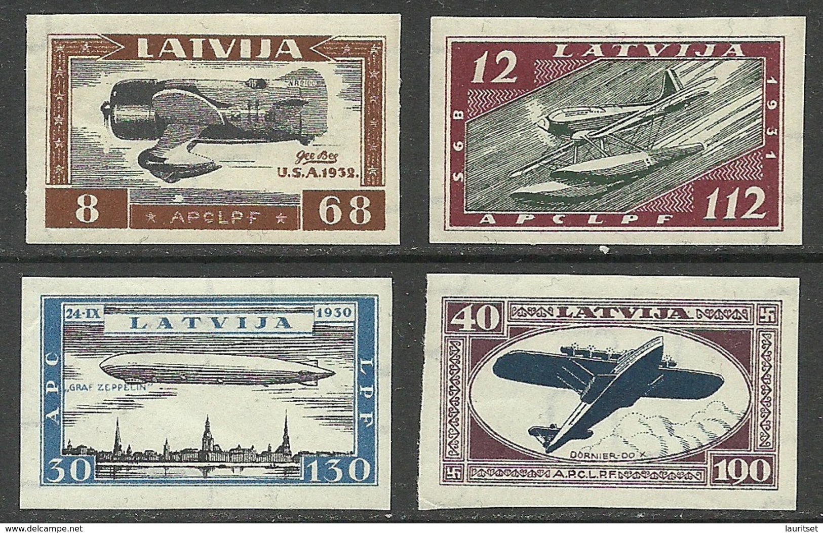 LETTLAND Latvia 1933 Michel 228 - 231 B * - Lettonie