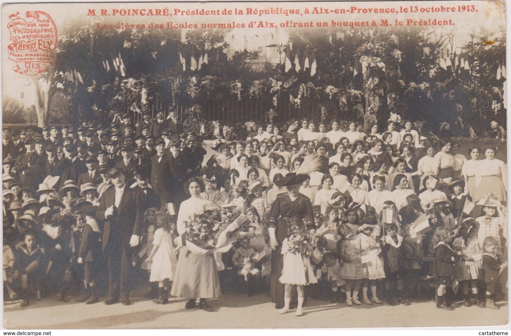 CPA - Aix En Provence - Visite De R.Poincaré, Président De La République Le 13 Octobre 1913 - Autres & Non Classés