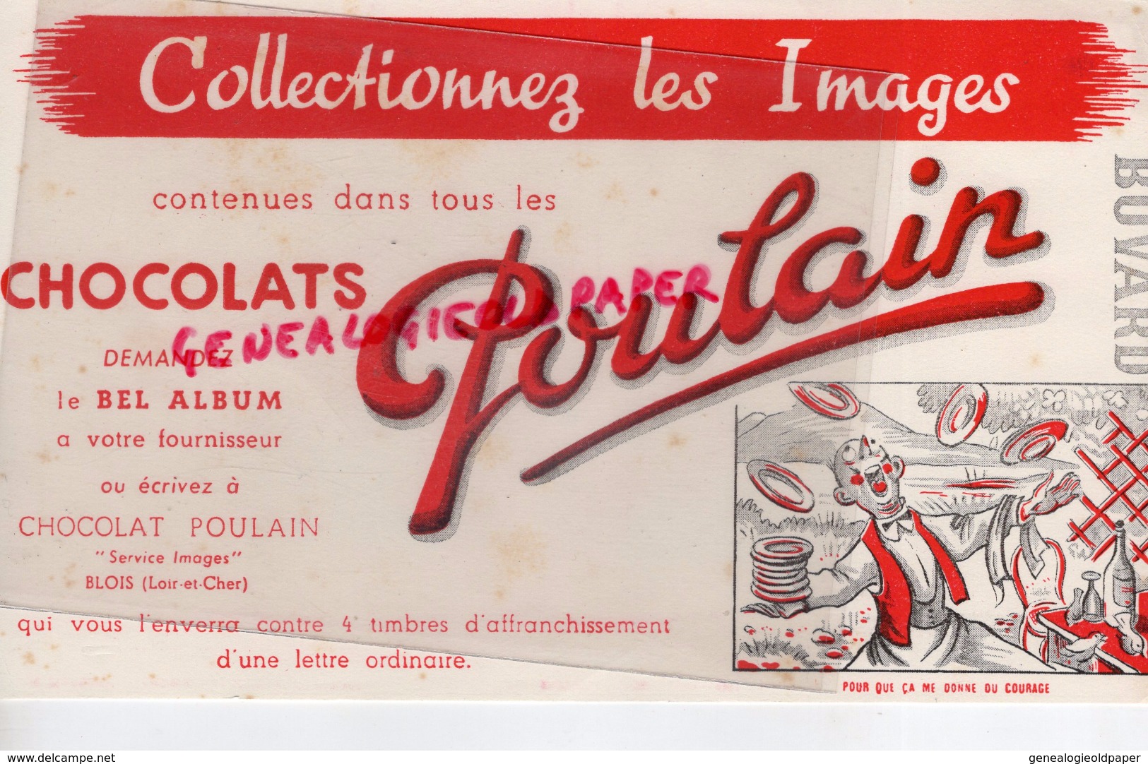 41 - BLOIS - BUVARD POULAIN CHOCOLAT - DEMANDEZ LE 1ER ALBUM A VOTRE FOURNISSEUR- CHOCOLATERIE - Cacao