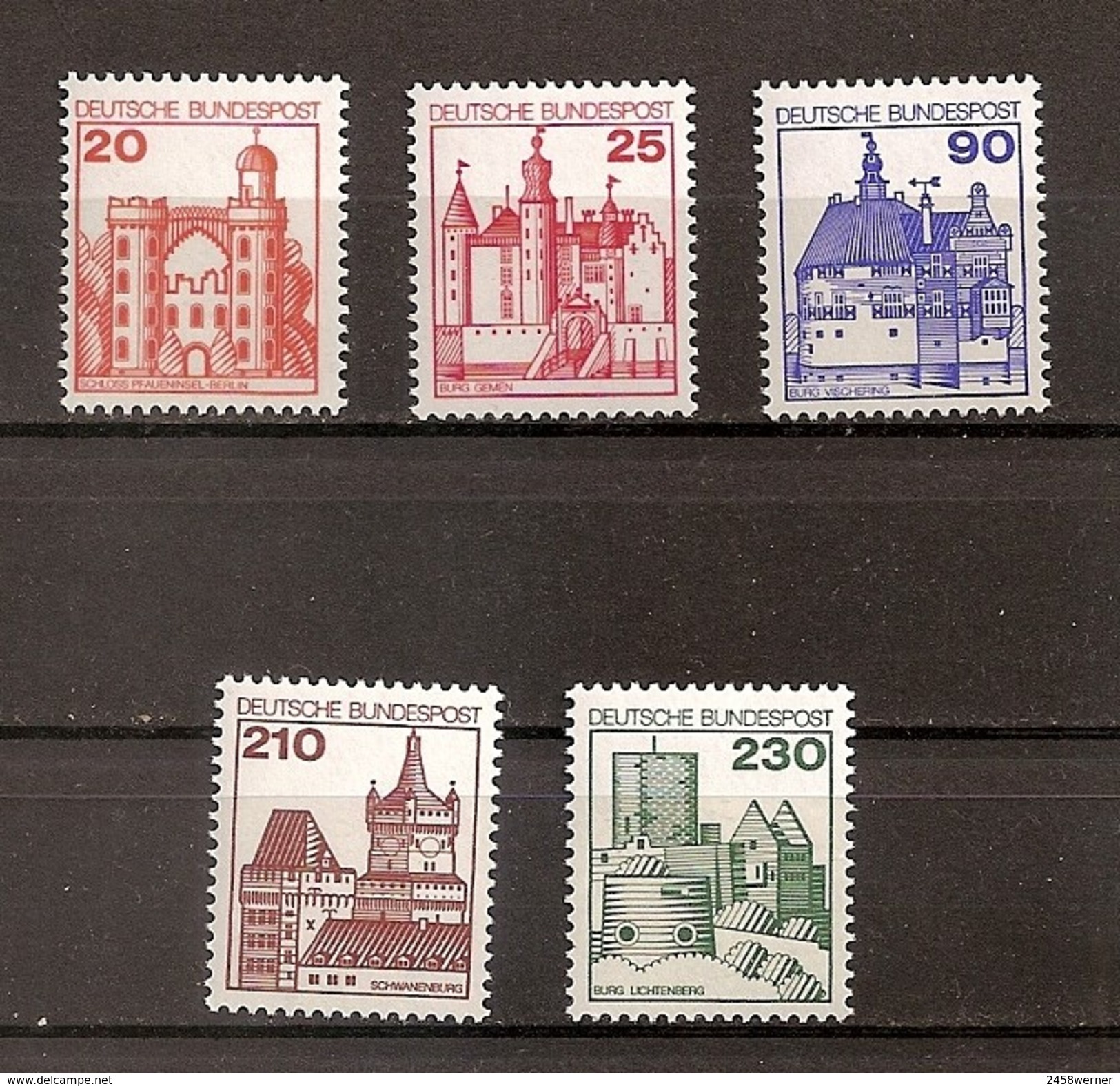 Deutschland 1978, Nr. 995-999, Burgen Und Schlösser Postfrisch Mnh Bundesrepublik - Ungebraucht
