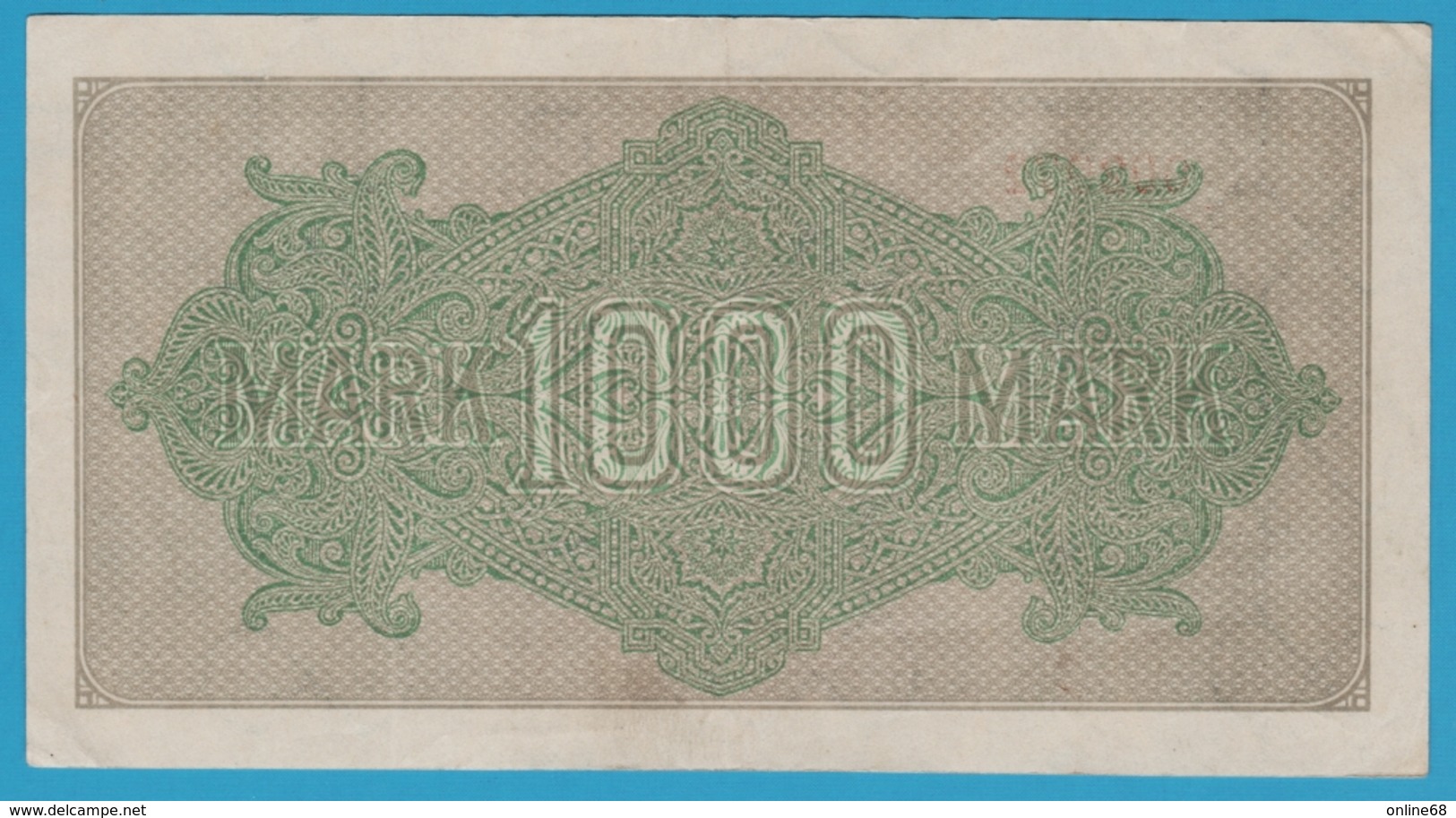 DEUTSCHES REICH 1000 MARK Code EK 15.09.1922   SERIE Kb 002971 P# 76f - 1000 Mark