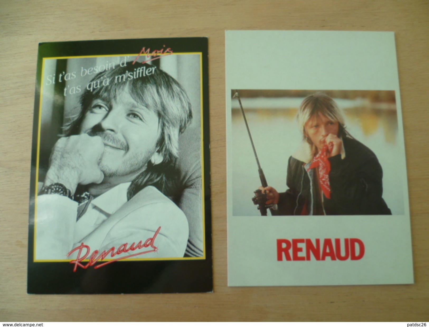 LOT 2 CARTES  CHANTEUR  RENAUD - Singers & Musicians