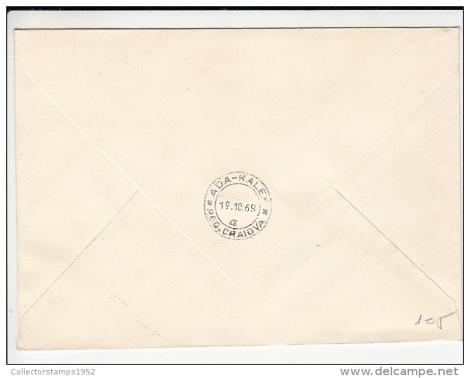 2352- IRON GATES WATER POWER PLANT, ADA KALEH ISLAND, SPECIAL COVER, 1968, JOIN ISSUE ROMANIA- YOUGOSLAVIA - Wasser