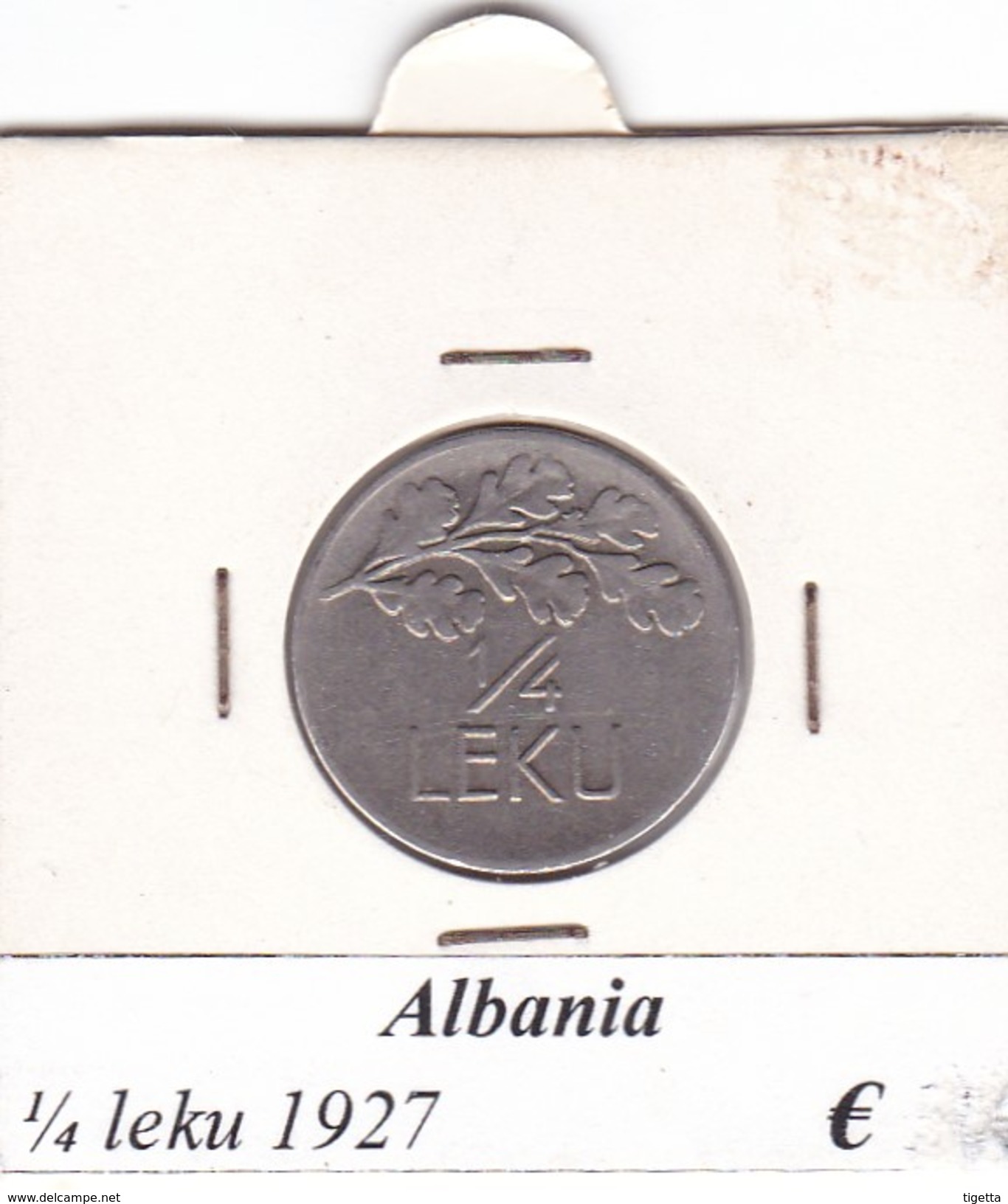 ALBANIA   1/4 LEKU  1927 COME DA FOTO - Albanië