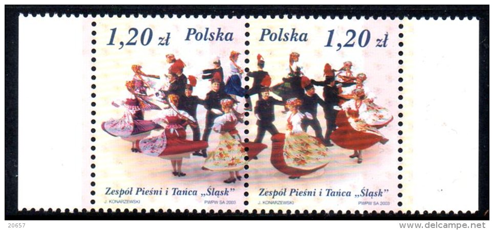 Pologne Poland Polska 3827/28 Danses Folkloriques - Tanz