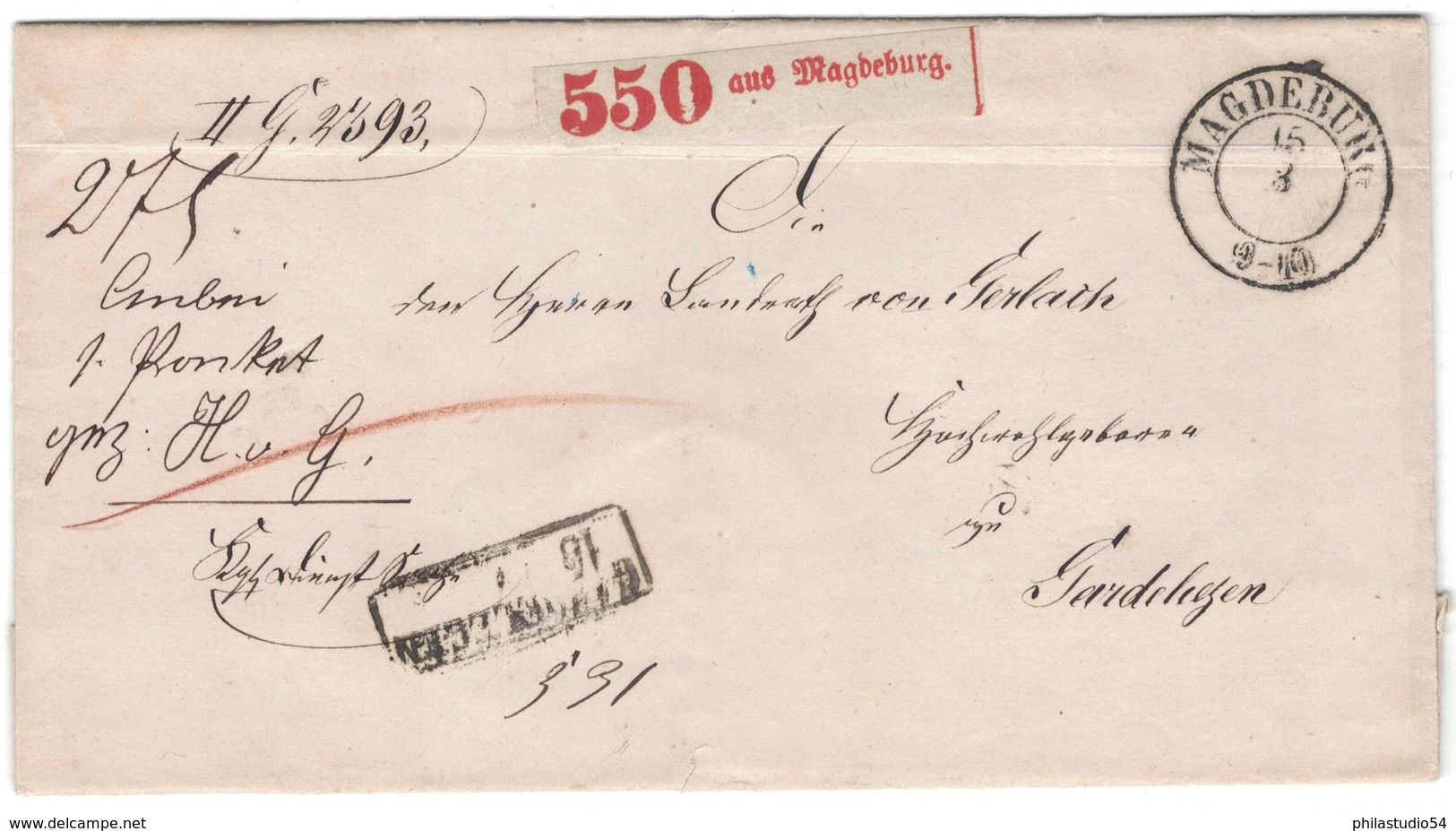 Paketbegleiitbrief Aus MAGDEBURG Nach Gardelegen - Lettres & Documents