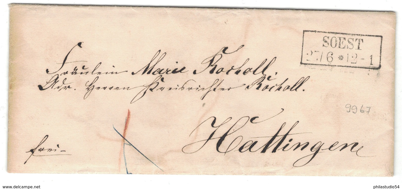 Brief Mit Inhalt Ab SOEST Nach Hattingen - Lettres & Documents