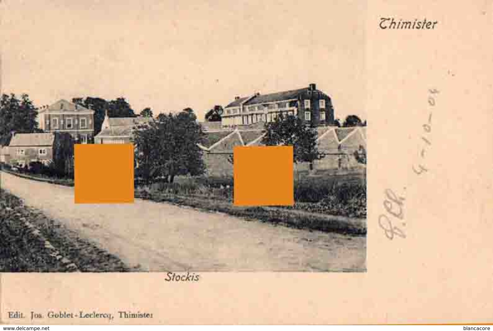 THIMISTER STOCKIS  FABRIQUE DEHESELLE Cachet Postal Thimister Clermont 1904 - Thimister-Clermont