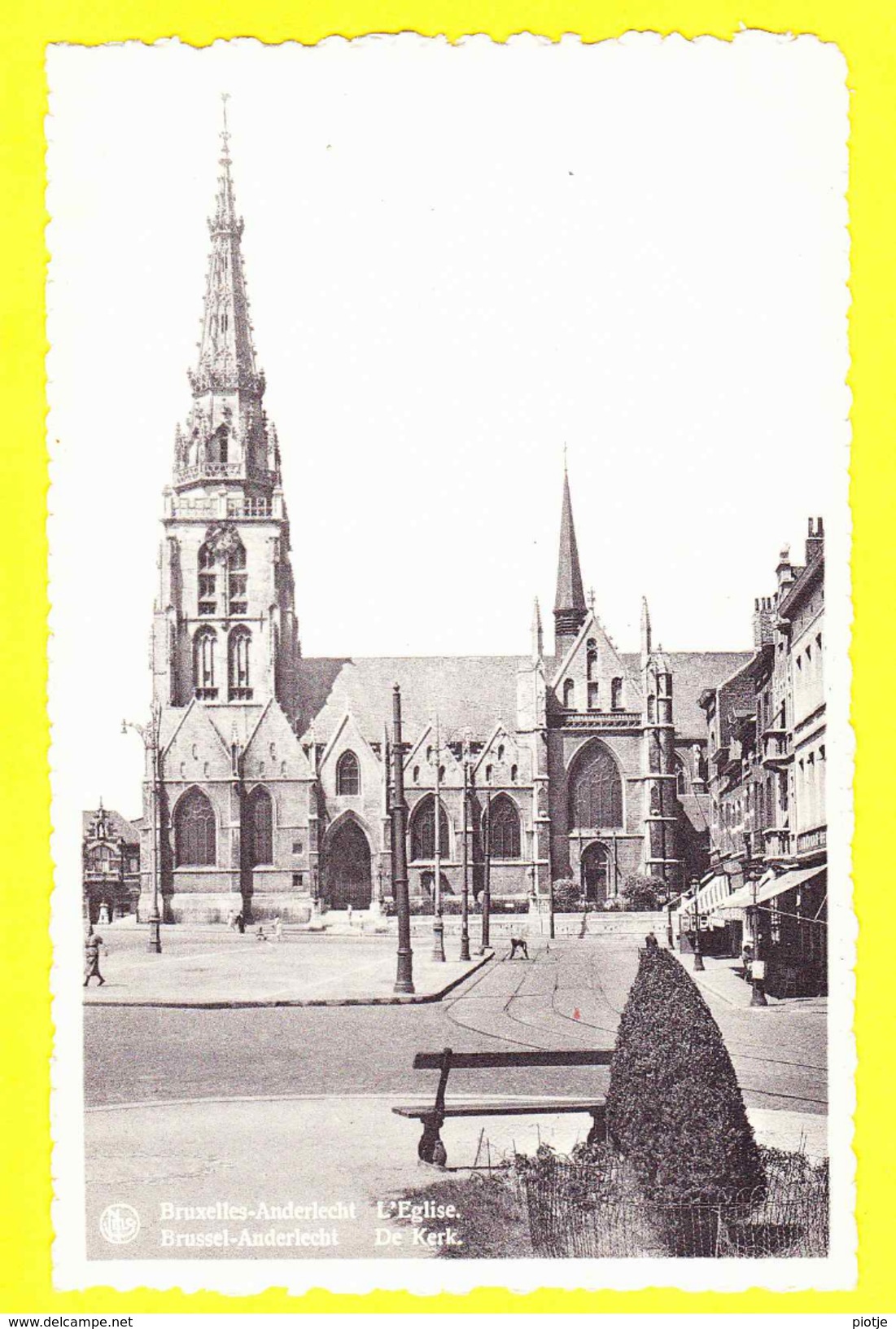 * Anderlecht (Brussel - Bruxelles) * (Nels, Edit A. Durr Et Fils, Nr 55) L'église, Kerk, Church, Kirche, Tramway, Rare - Anderlecht