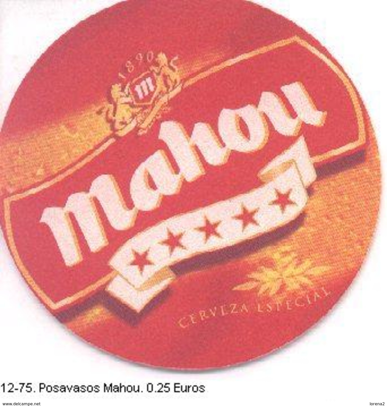 Posavasos. Mahou. (ref. 12-75) - Otros & Sin Clasificación