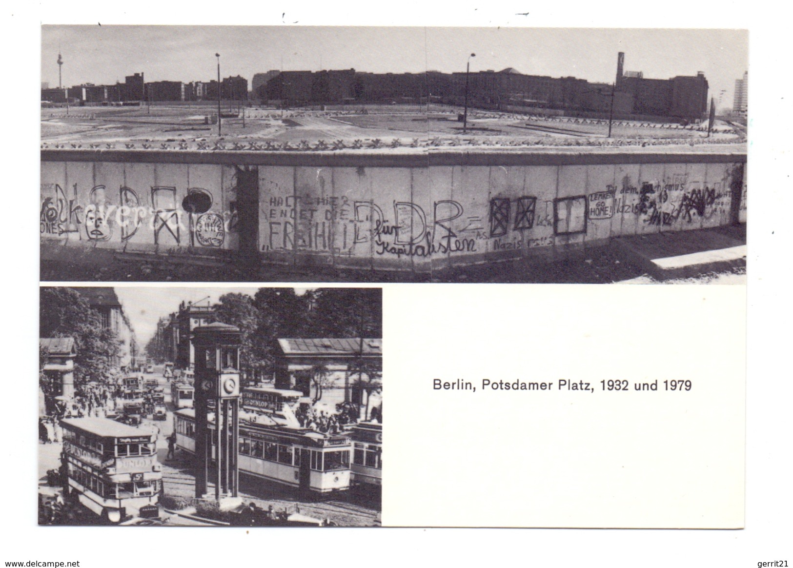 1000 BERLIN, Berliner Mauer, Potsdamer Platz 1932 & 1979 - Muro Di Berlino