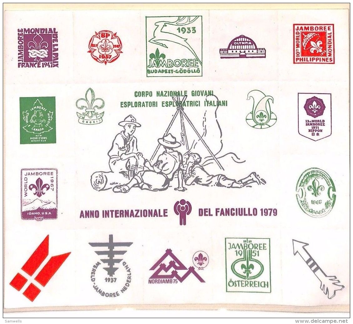 MS3578 1979 ITALY SCOUTS Jamboree Sheet - Sonstige & Ohne Zuordnung