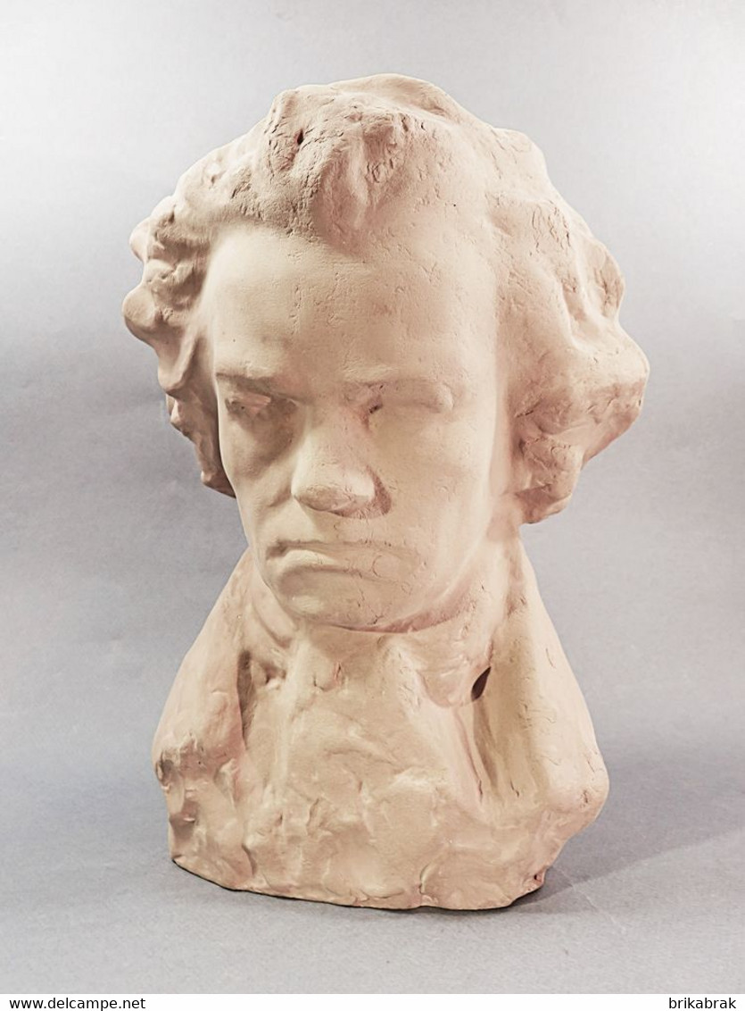 TERRE-CUITE BEETHOVEN + Musicien Musique Statue Sculpture - Autres & Non Classés