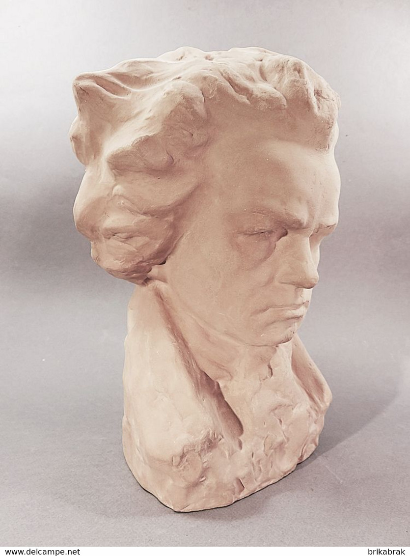 TERRE-CUITE BEETHOVEN + Musicien Musique Statue Sculpture - Autres & Non Classés