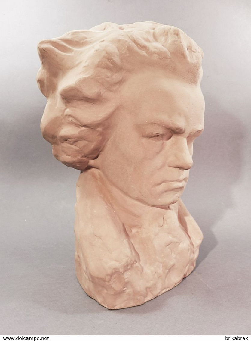 TERRE-CUITE BEETHOVEN + Musicien Musique Statue Sculpture