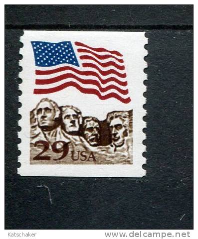 207620012 USA 1991 ** MNH SCOTT  2523a  Flag Over Mt Rushmore - Unused Stamps