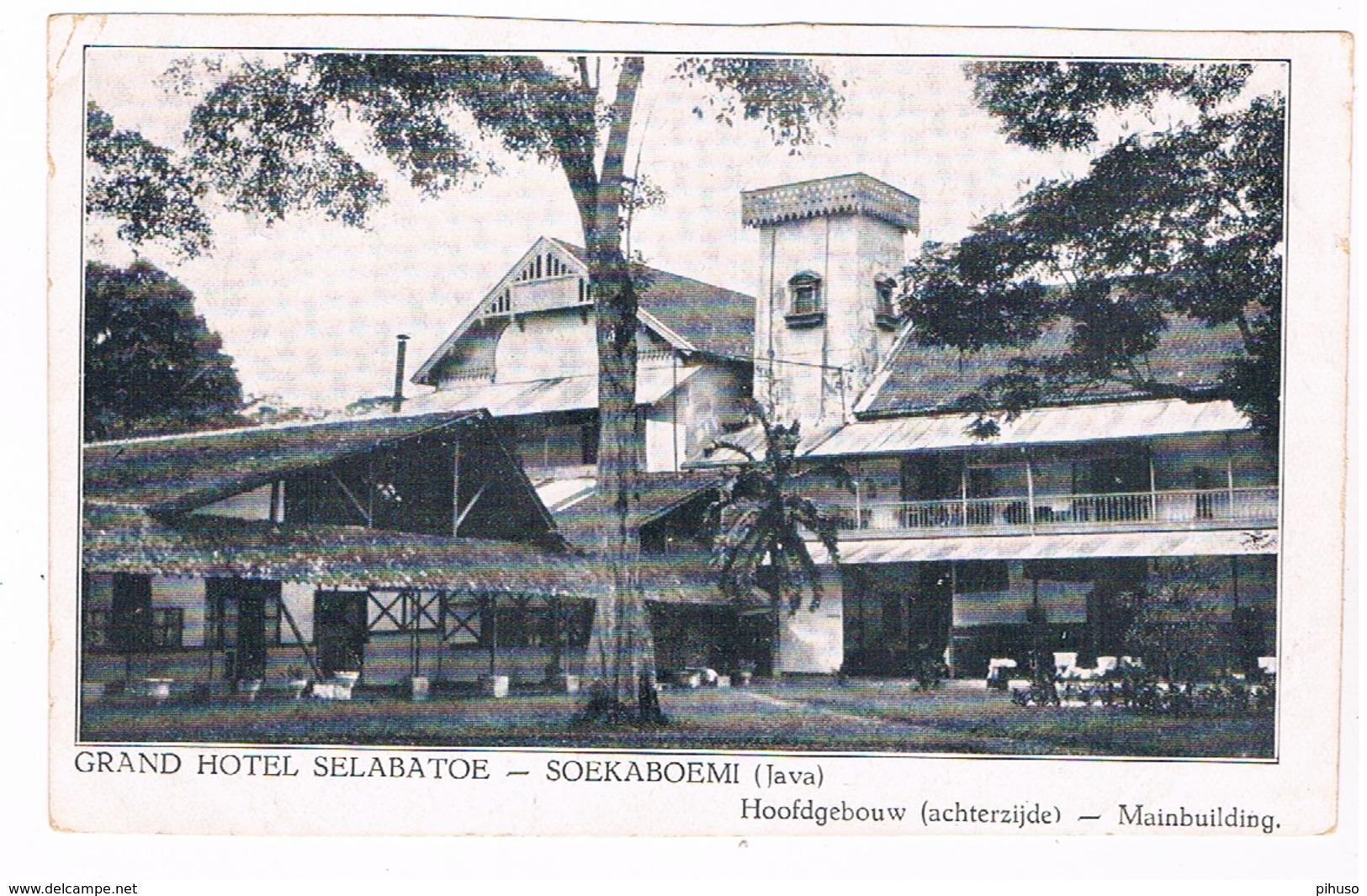 ASIA-1085   SOEKABOEMI : Grand Hotel Selabatoe- Hoofdgebouw Achterzijde - Indonesia