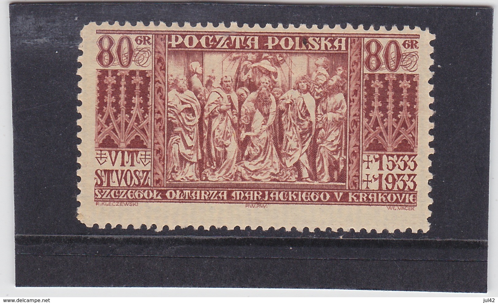 1933 Altar Panel Mint Hinged  Mi. 282, Sc. 277, Yv. 365        030 - Nuovi