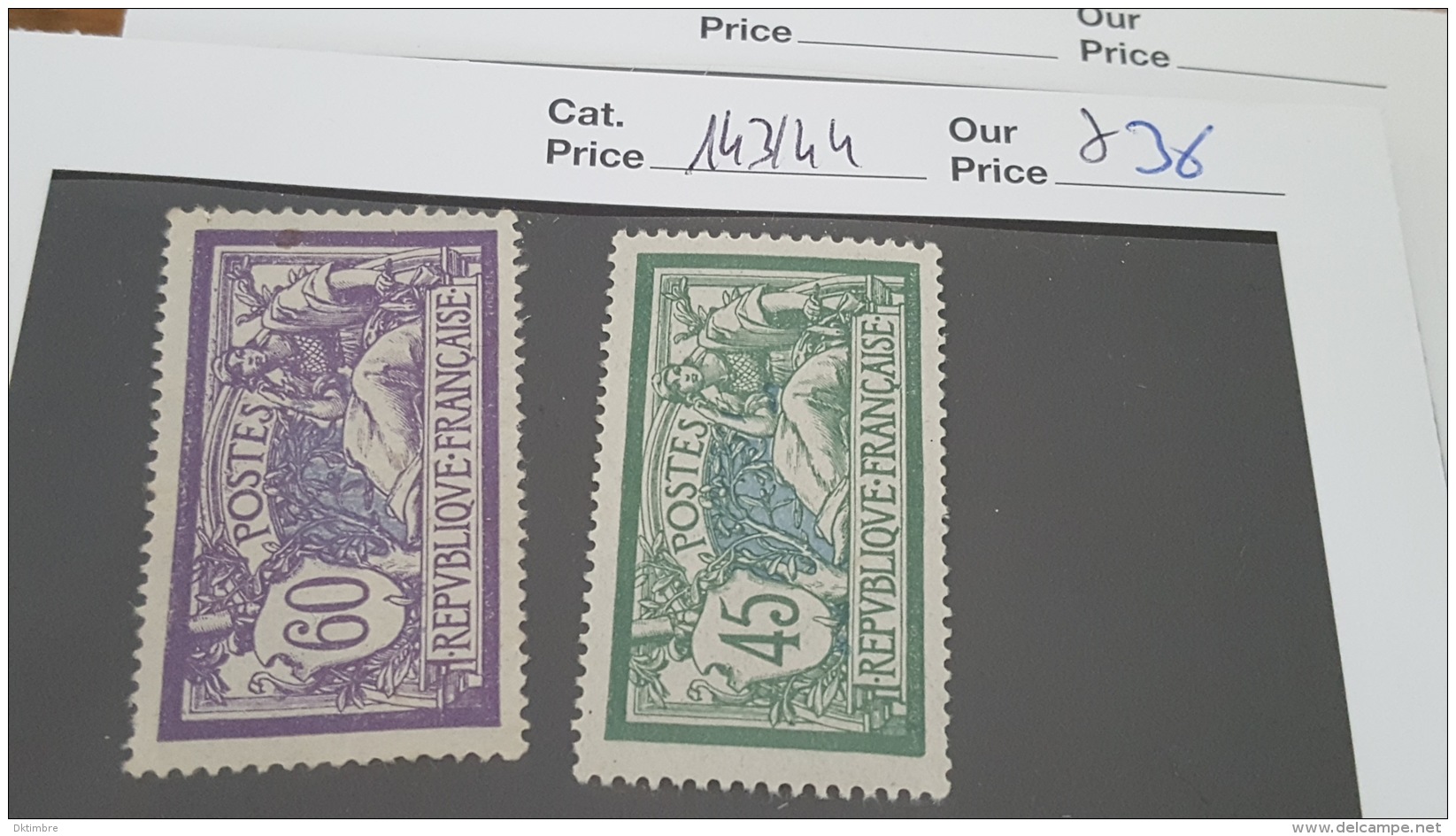 LOT 343907 TIMBRE DE FRANCE NEUF* N°143/144 - Ungebraucht