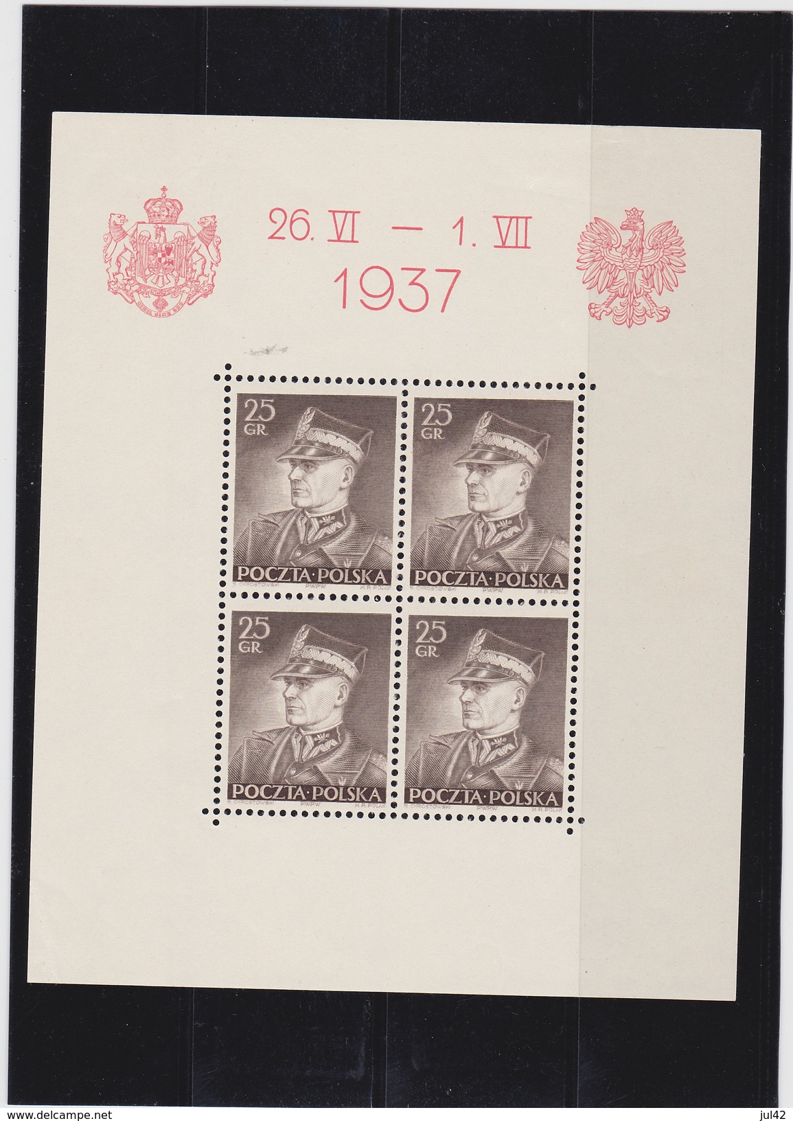 1937 Souvenir Sheets  Mint Hinged Mi. Block 2/4, Scott 314/16, Yvert BF 2/4      025 - Ungebraucht