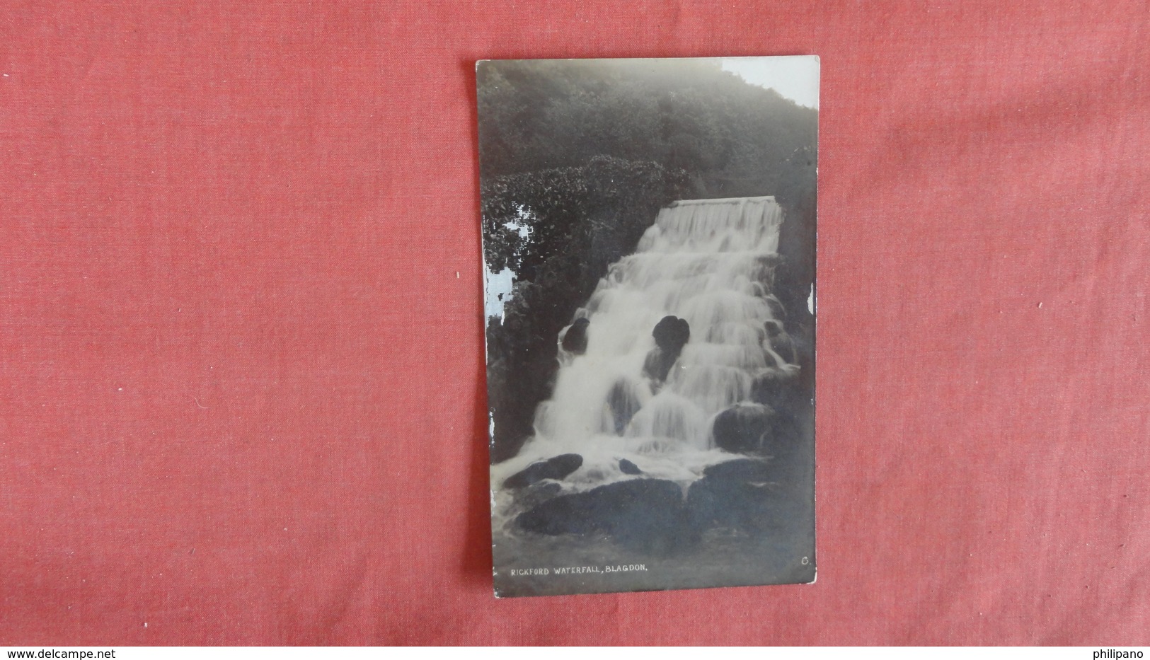 RPPC  England > Somerset  Rickford Waterfall  Blagdon Left Border Paper Rub  - Ref --2495 - Other & Unclassified