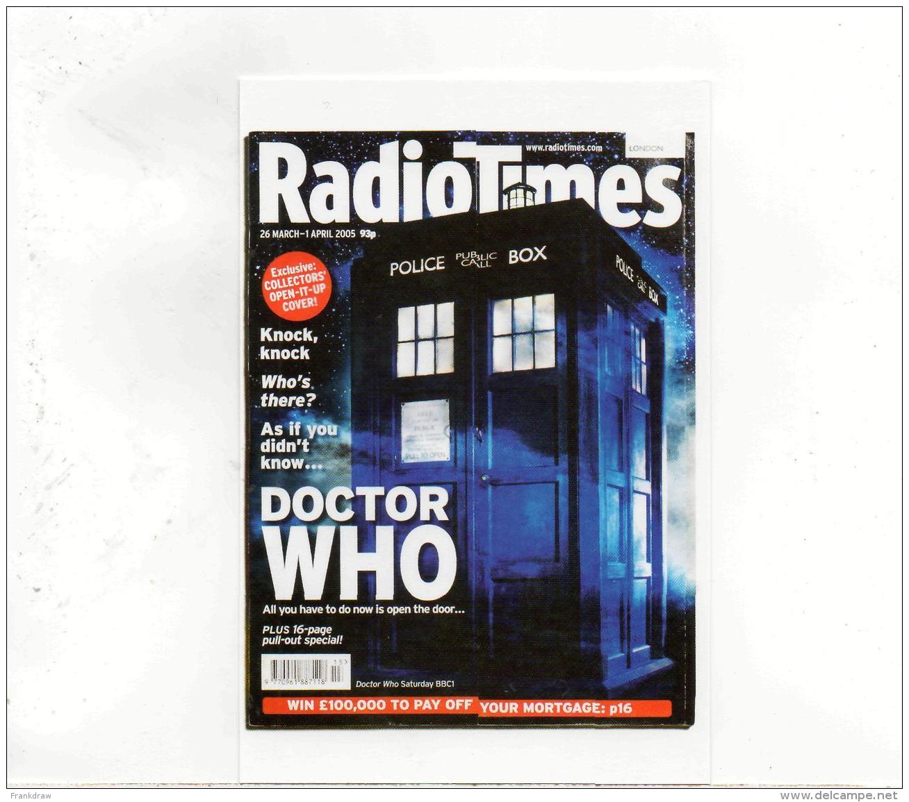 Postcard - Radio Times No.89 Dr. Who 26th March - 1st April 2005 New - Unclassified