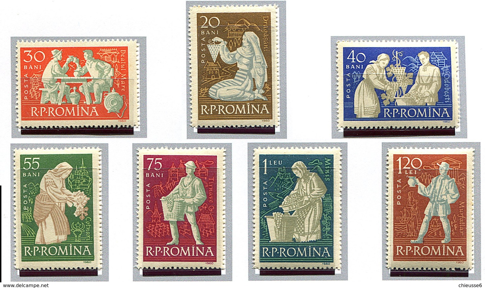 Roumanie ** N° 1748 à 1754 - La Viticulture - - Unused Stamps