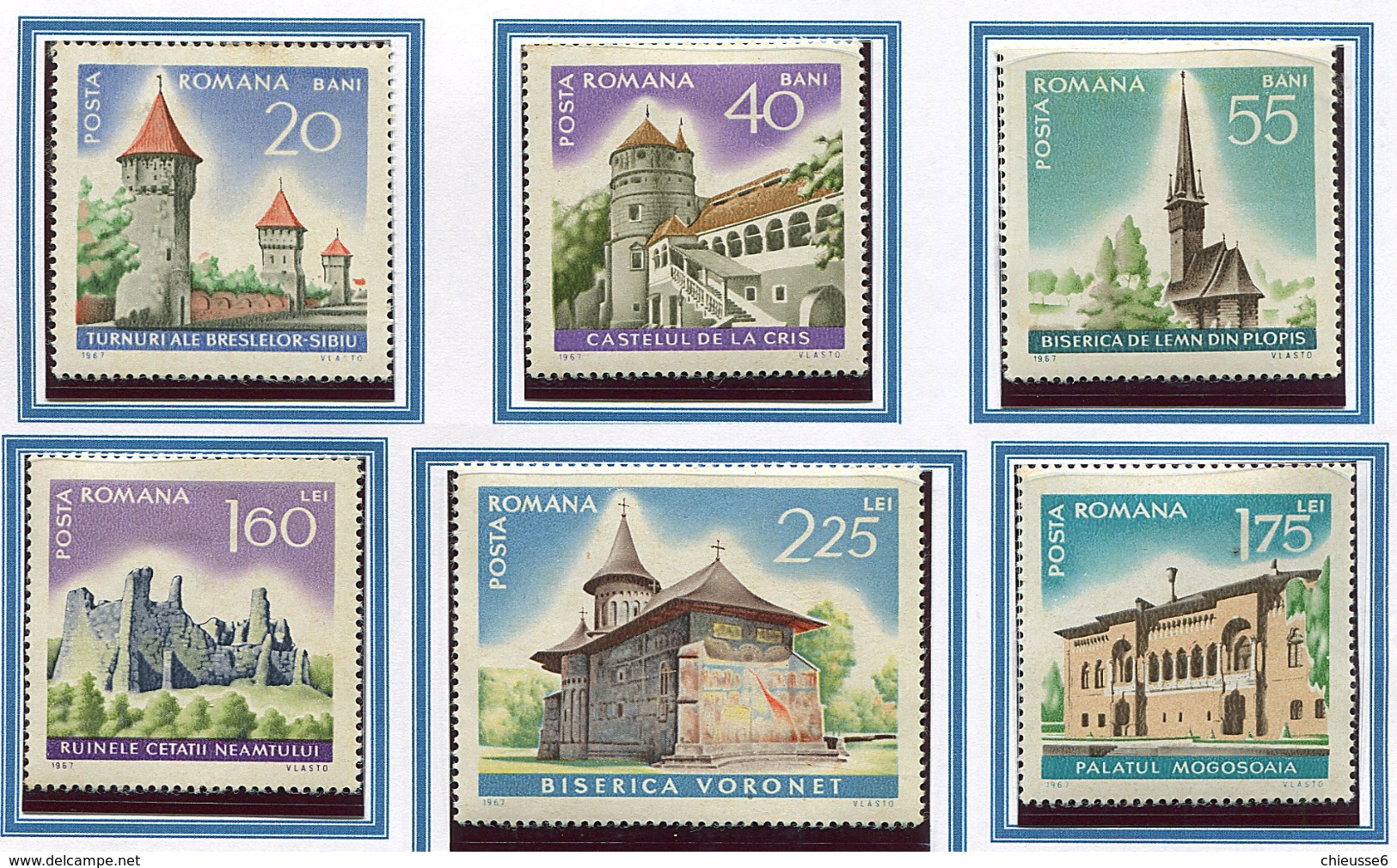 (CL. 98 Bis) Roumanie ** N° 2310 à 2315 - Année Du Tourisme. Monuments Historiques - - Unused Stamps