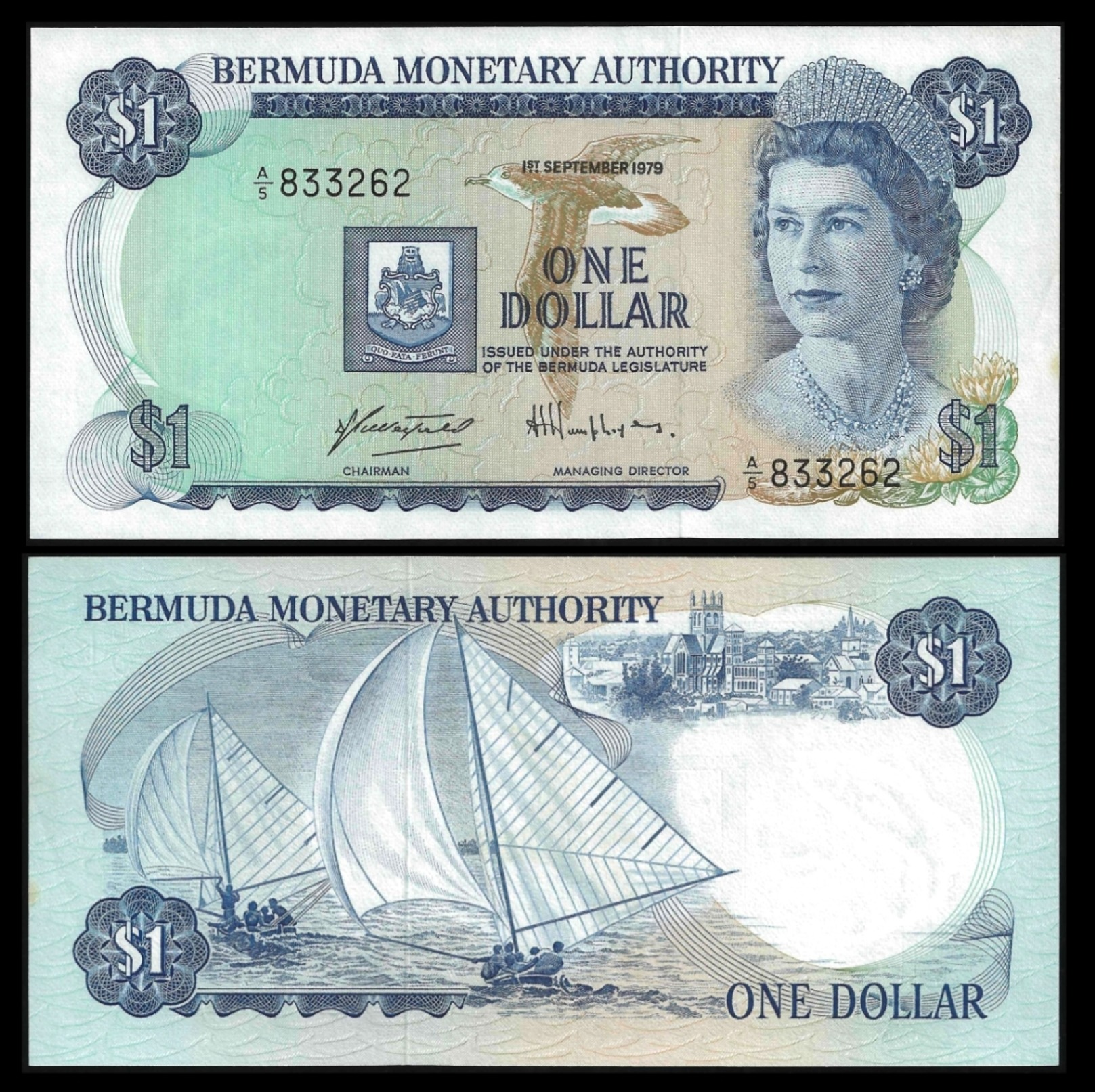 Bermuda 1 DOLLAR 1979 P 28b UNC BERMUDES, BERMUDAS - Bermudas