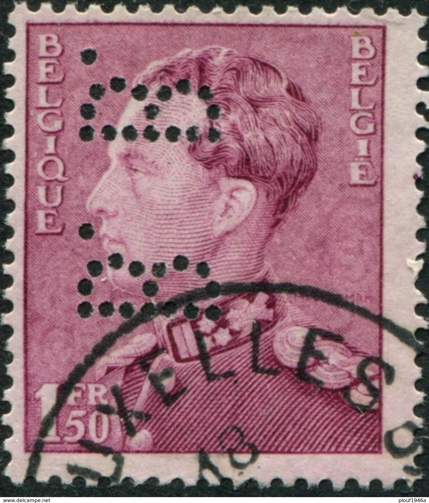 COB  429 (o) / Yvert Et Tellier N° 429 (o) Perfin/ Perforé - 1934-51