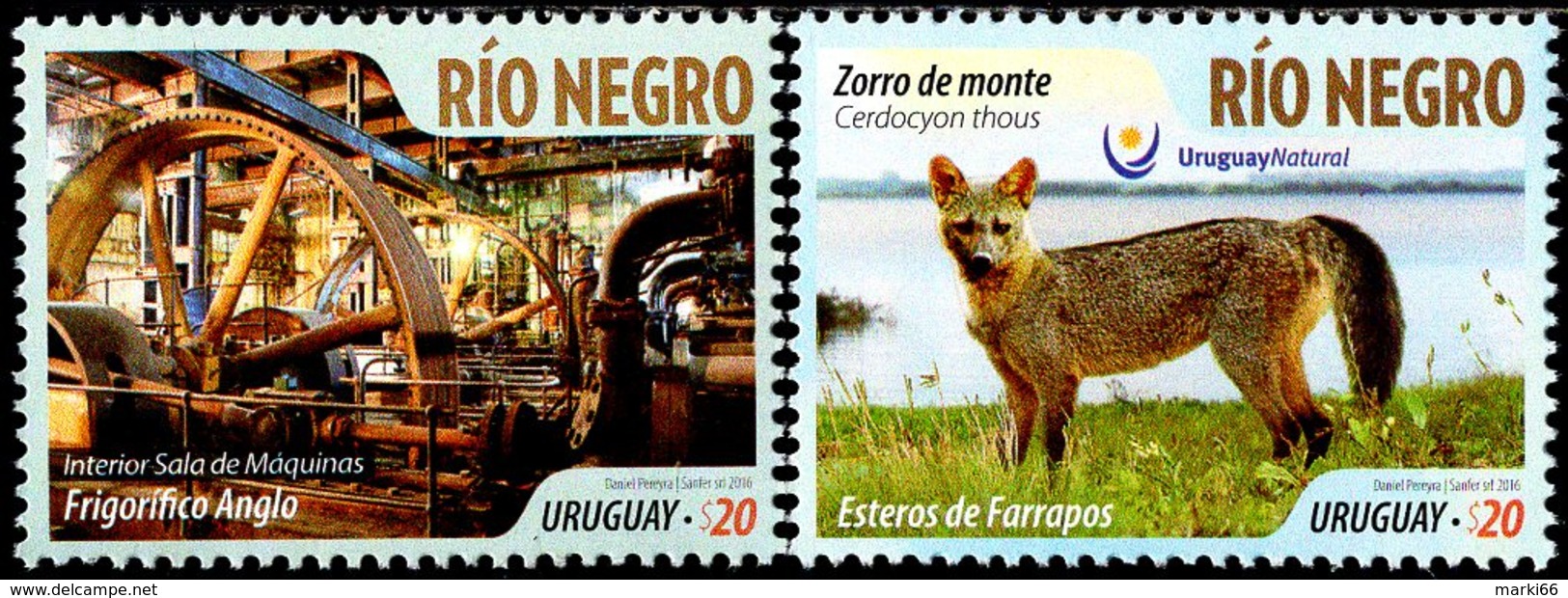 Uruguay - 2016 - Tourist Destinations - Rio Negro - Mint Stamp Set - Uruguay