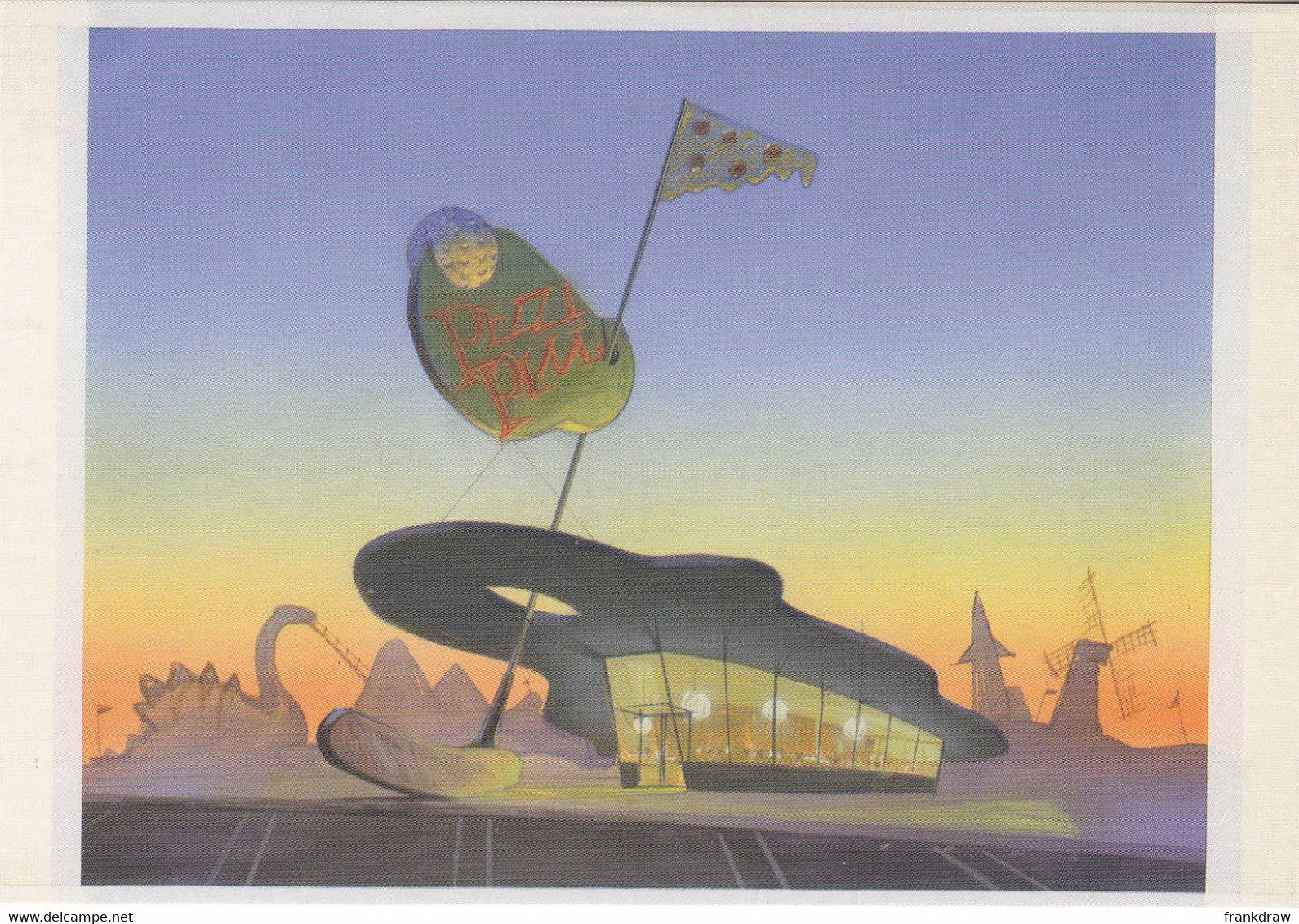 Postcard - Toy Story - Pizzi Planet - Concept Art By Bill Cone (Prismacolor On Tracing Paper)  1994 - New - Otros & Sin Clasificación