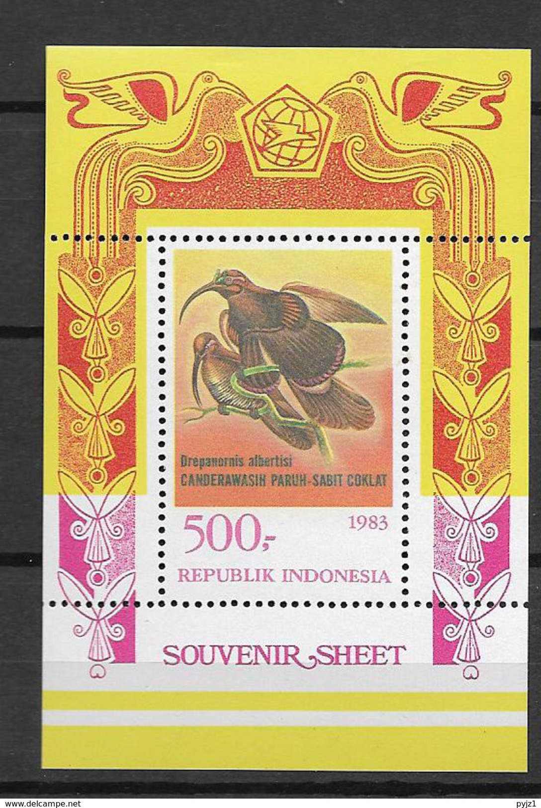 1983 MNH Indonesia Block 53 Bird, Postfris** - Indonesia